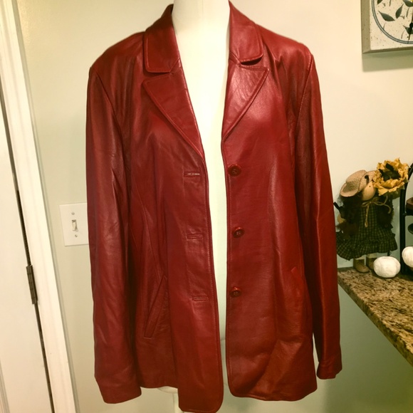 WilsonsLeather red sports coat jacket - Picture 7 of 16